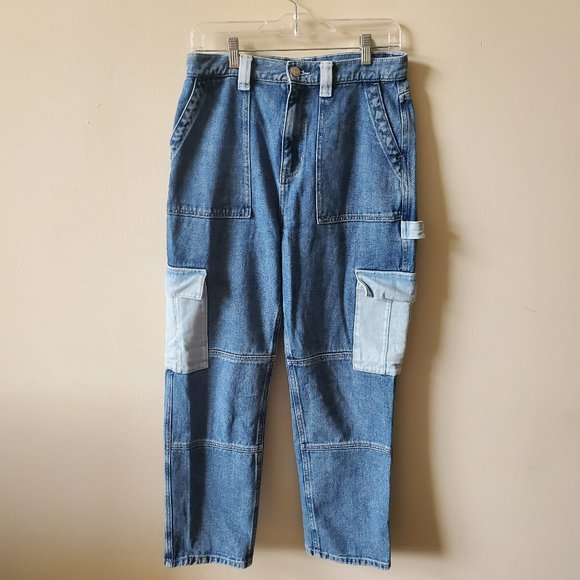 PacSun Denim - PACSUN Womens High Rise Carpenter Jeans Size 28 Blue Cargo Utility